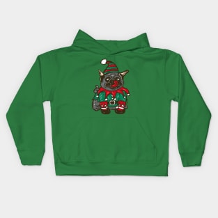 Elf puppy pug Kids Hoodie